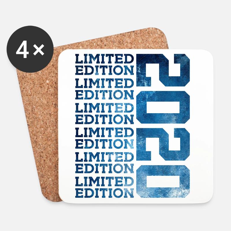 LIMITED EDITION 2020 6 JAHRE 6. GEBURTSTAG - Untersetzer (4er-Set) - Weiß