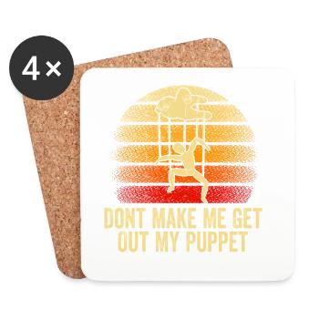 Puppet on Strings Sunset - Coasters (set of 4) - white - Front