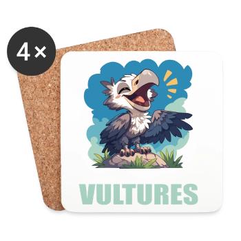 Vulture - Coasters (set of 4) - white - Front