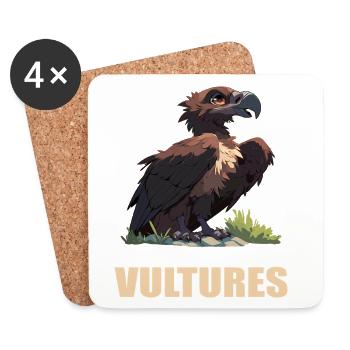 Vulture - Coasters (set of 4) - white - Front