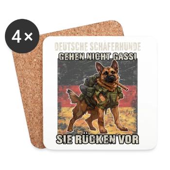 Deutscher Schäferhund Hundehalter Hundeliebhaber  - Untersetzer (4er-Set) - Weiß - Vorne