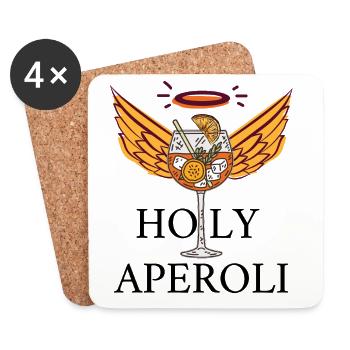 Holy Aperoly – Spritz Lover Summer Vibes - Coasters (set of 4) - white - Front