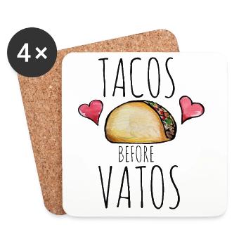 Tacos vor Vatos - Untersetzer (4er-Set) - Weiß - Vorne