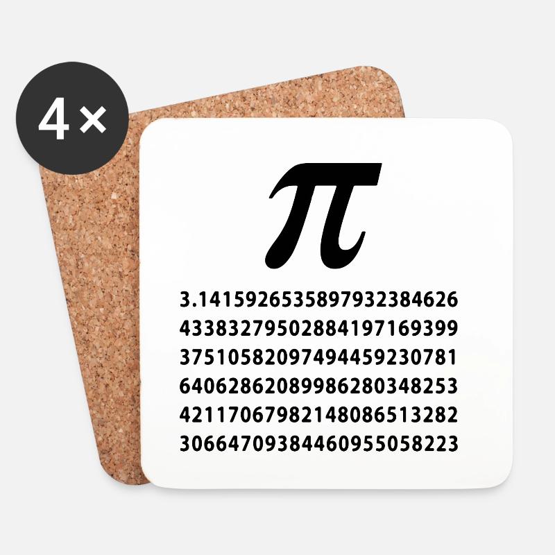 Pi - Untersetzer (4er-Set) - Weiß