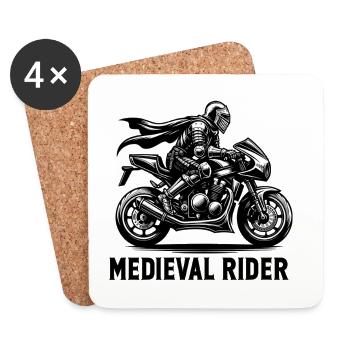 Ritter Motorrad - Untersetzer (4er-Set) - Weiß - Vorne