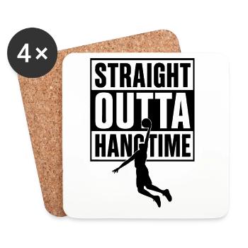 Straight Outta Hangtime Basketball Sports - Coasters (set of 4) - white - Front