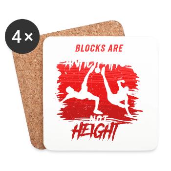 Sepak Takraw Blocks Are Anticipation - Coasters (set of 4) - white - Front