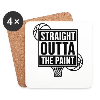 Straight Outta The Paint Basketball Sport - Coasters (set of 4) - white - Front