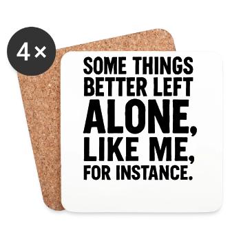 Funny Saying Introverted Nerds Gift Idea - Coasters (set of 4) - white - Front
