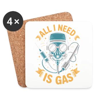 Anesthesiologist I Need Is Gas Anesthesia - Coasters (set of 4) - white - Front