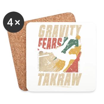 Sepak Takraw Gravity Fears Takraw - Coasters (set of 4) - white - Front