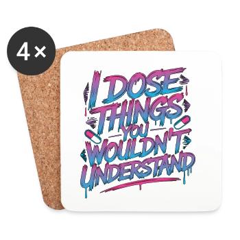 Hospital Pharmacist I Dose Things Pharmaceutical - Coasters (set of 4) - white - Front