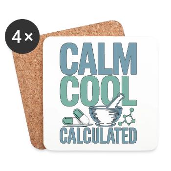 Pharmacien de l’hôpital Calme Calme Calculé Hospitalisation - Dessous de verre (lot de 4) - blanc - Devant