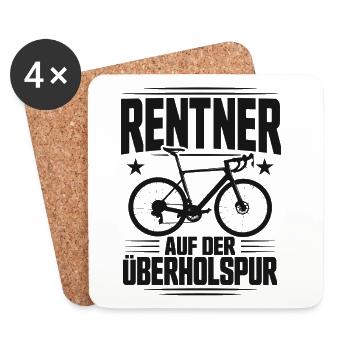 Pensioners in the fast lane - Coasters (set of 4) - white - Front
