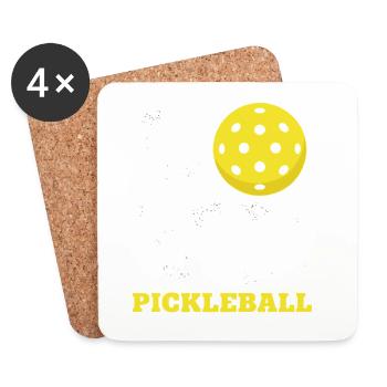 Love Pickleball - Paddle Sport Distressed  - Coasters (set of 4) - white - Front