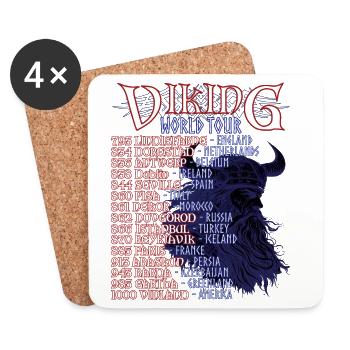 Viking Valhalla Norse Mythology World Tour - Coasters (set of 4) - white - Front