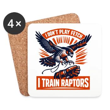No retrieve, I train griffins | Falconry - Coasters (set of 4) - white - Front