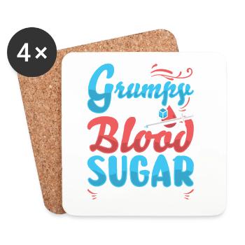 Diabetes type 1 diabetic - Coasters (set of 4) - white - Front
