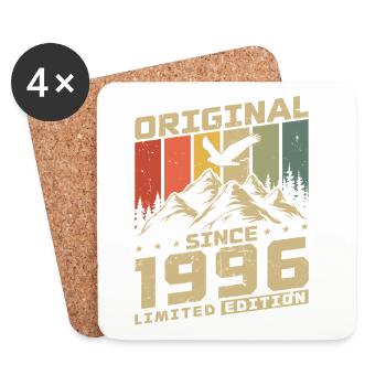 1996 Original Vintage Birthday Gift - Coasters (set of 4) - white - Front