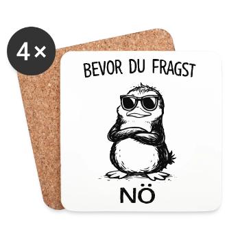 Avant que tu ne demandes, No Penguin - Dessous de verre (lot de 4) - blanc - Devant