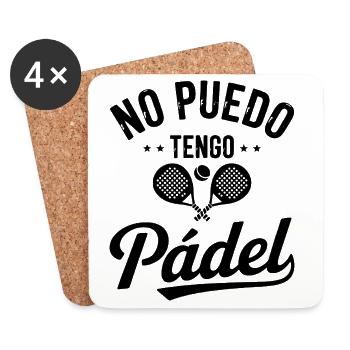 Fun Padel I Can't I Have Padel Padelist - Coasters (set of 4) - white - Front