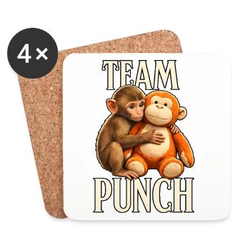 Monkey Punch Baby Graphic Little Punch Big Love - Dessous de verre (lot de 4) - blanc - Devant