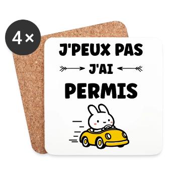 Humor I have my driver's license - Coasters (set of 4) - white - Front