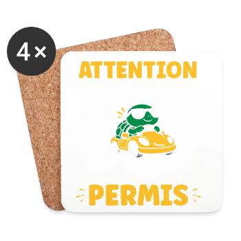Driver's license humor - Coasters (set of 4) - white - Front