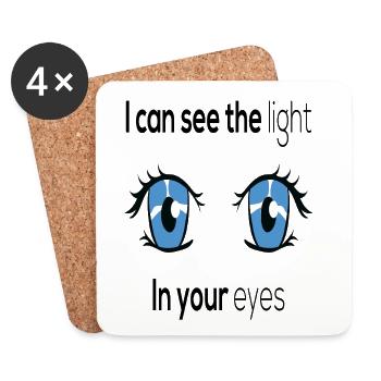 I Can See The Light In Your Eyes Anime Graphic - Coasters (set of 4) - white - Front