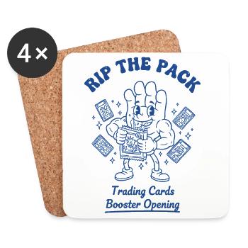 Rip The Pack Trading Cards Booster-Eröffnung - Untersetzer (4er-Set) - Weiß - Vorne