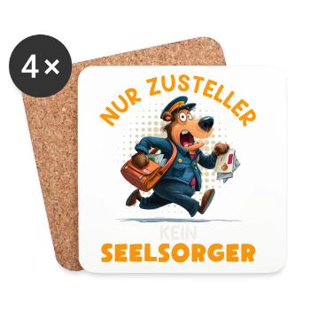 Postman ONLY DELIVERY PERSON NO PASTOR Funny - Coasters (set of 4) - white - Front
