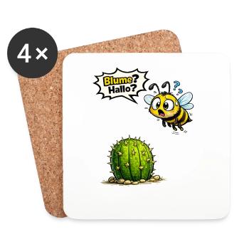 Lustiger Biene Spruch Geschenk Motiv - Untersetzer (4er-Set) - Weiß - Vorne