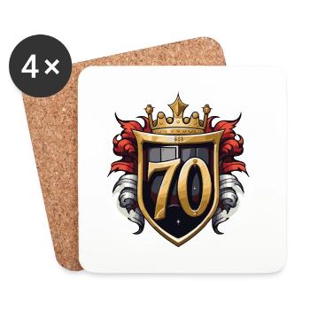 70 Nombre d’armoiries - Dessous de verre (lot de 4) - blanc - Devant