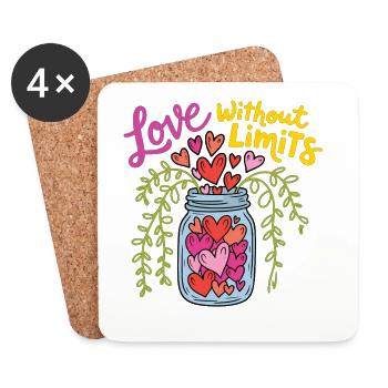 Love Without Limit T-Shirt - Coasters (set of 4) - white - Front
