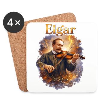 Elgar Violin in the Storm - Coasters (set of 4) - white - Front