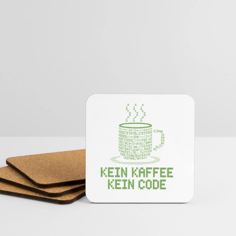 Kein Kaffee Kein Code Programmierer Informatiker Untersetzer (4er-Set)