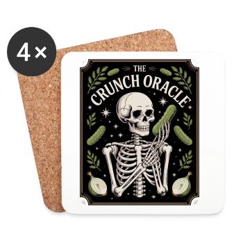 The Crunch Oracle Skelett Und Gurken Humor - Untersetzer (4er-Set) - Weiß - Vorne