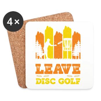 Cadeaux de disc golf Disc Golf - Dessous de verre (lot de 4) - blanc - Devant