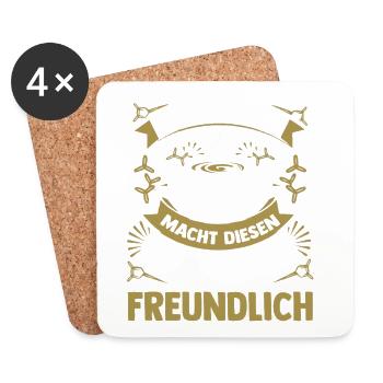 Coffee Father Father's Day Dad - Coasters (set of 4) - white - Front