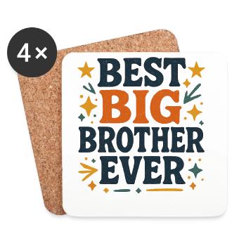 BEST BIG BROTHER EVER - Coasters (set of 4) - white - Front