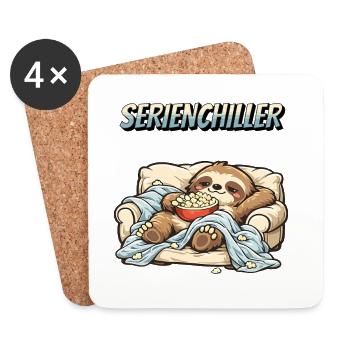 Sloth Series Chiller Saying Loafers - Coasters (set of 4) - white - Front