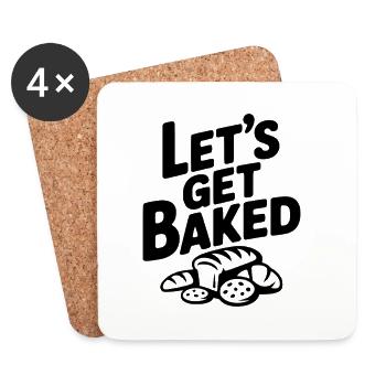 Lasst uns backen - Untersetzer (4er-Set) - Weiß - Vorne