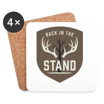 White-tailed hunter White-tail hunting Deer hunting - Coasters (set of 4) - white - Front