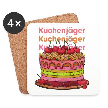 Kuchenjäger bunte Cake Layers - Untersetzer (4er-Set) - Weiß - Vorne