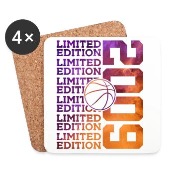 LIMITED EDITION 2009 BASKETBALL 17TH BIRTHDAY - Coasters (set of 4) - white - Front
