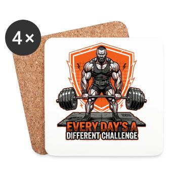 Weightlifters, bodybuilders, weight training, fitness - Coasters (set of 4) - white - Front