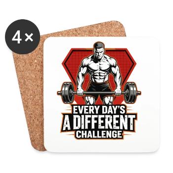 Weightlifters, bodybuilders, weight training, fitness - Coasters (set of 4) - white - Front