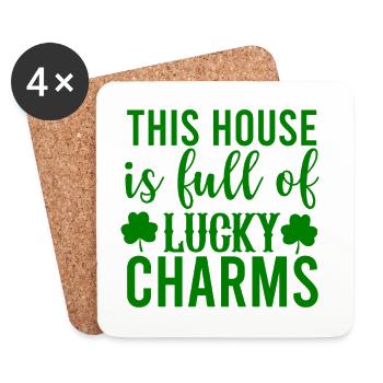 This House Is Full Of Lucky Charms - Untersetzer (4er-Set) - Weiß - Vorne