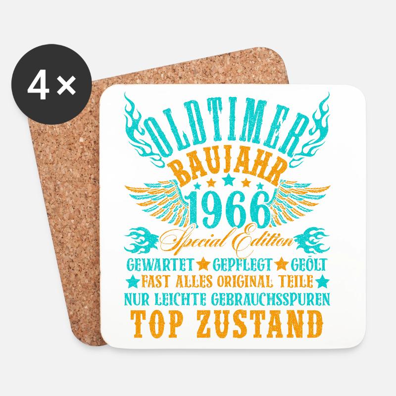 60. Geburtstag 60 Jahre Deko 1965 Geschenk Lustig - Untersetzer (4er-Set) - Weiß