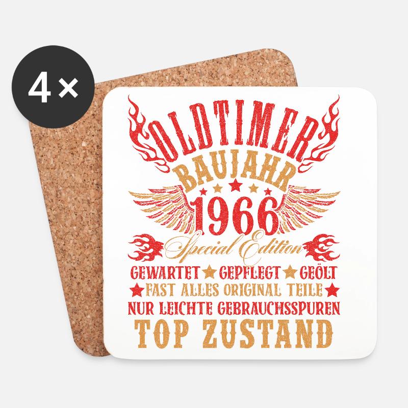 60. Geburtstag 60 Jahre Deko 1965 Geschenk Lustig - Untersetzer (4er-Set) - Weiß